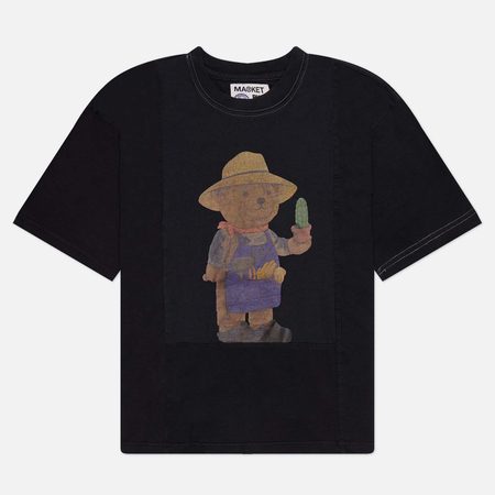 Мужская футболка MARKET Reverse Weave 4 Panel Rework 1, цвет чёрный