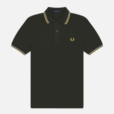 Мужское поло Fred Perry M3600 Twin Tipped, цвет зелёный