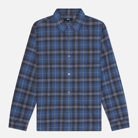 Мужская рубашка Stussy Beach Plaid, цвет синий