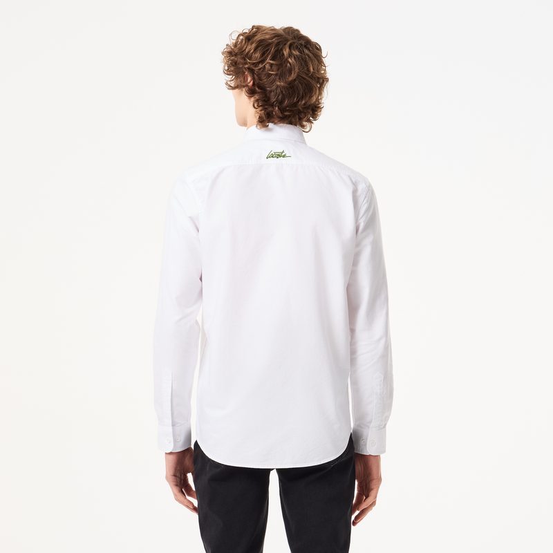 Мужская хлопковая рубашка Lacoste приталенного кроя 2