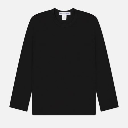 Мужской лонгслив Comme des Garcons SHIRT Forever Printed Logo Back, цвет чёрный
