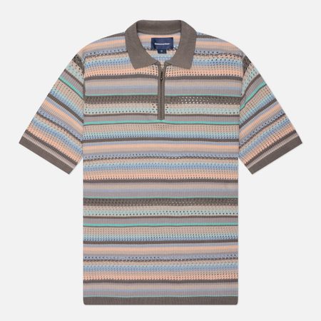 Мужское поло thisisneverthat Striped, цвет серый