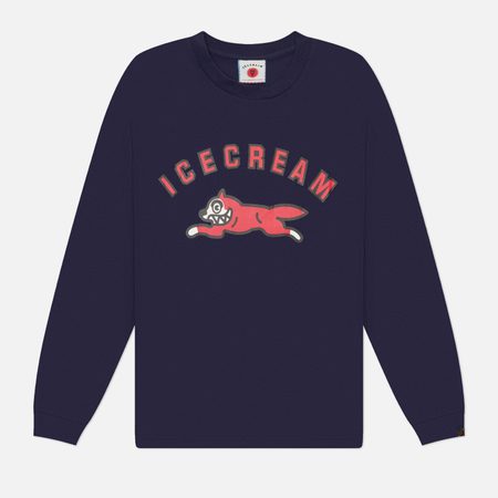 Мужской лонгслив ICECREAM Arch Running Dog, цвет синий