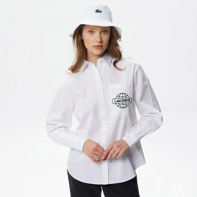 Женская рубашка Lacoste свободного кроя