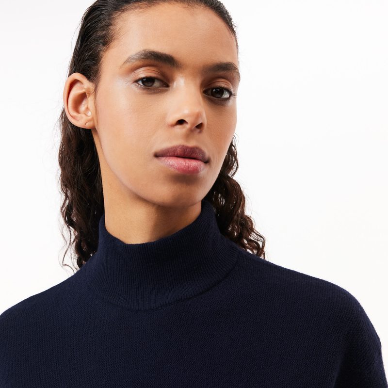 Женский шерстяной свитер Lacoste с высоким воротом 3