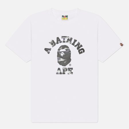 Мужская футболка A Bathing Ape Screen Camo College, цвет белый