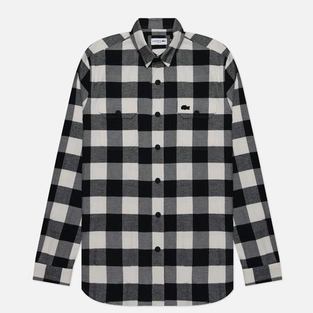 Мужская рубашка Lacoste Big Check, цвет чёрный