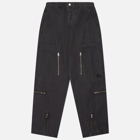 Мужские брюки Stussy Flight Ripstop Pigment Dyed, цвет чёрный