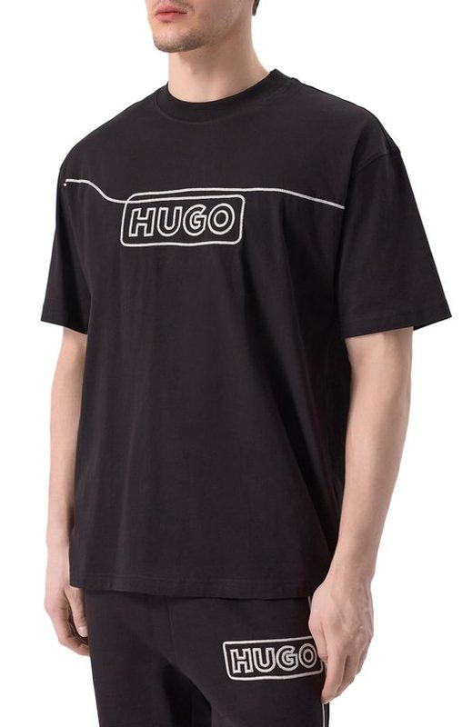 Хлопковая футболка HUGO Blue 3
