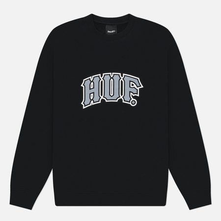 Мужская толстовка HUF Classic Arch Crewneck, цвет чёрный