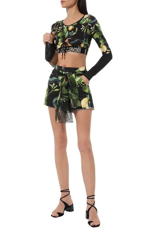 Хлопковый топ Roberto Cavalli 2