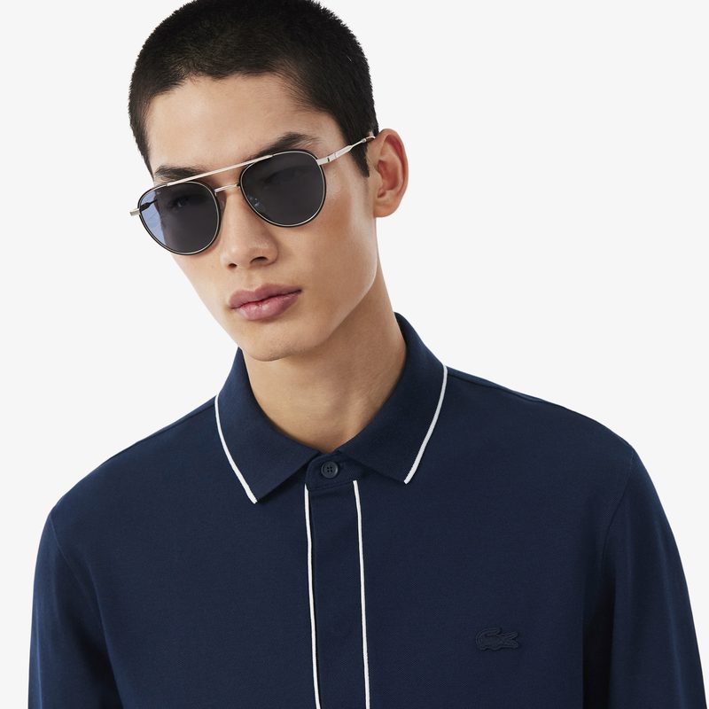Мужская рубашка-поло Lacoste с длинным рукавом 2
