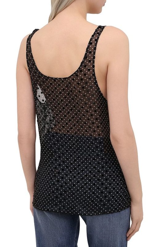 Топ из вискозы и шелка Saint Laurent 4