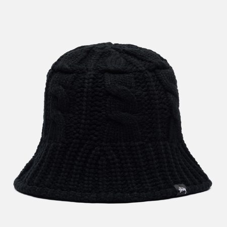 Панама Stussy Cable Knit, цвет чёрный