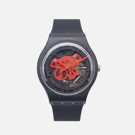 Наручные часы Swatch Time To Red Big, цвет чёрный
