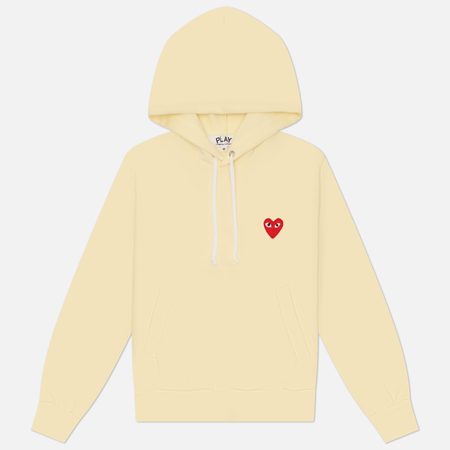 Женская толстовка Comme des Garcons Play Smalll Heart Hoodie, цвет жёлтый