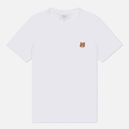 Мужская футболка Maison Kitsune Fox Head Regular, цвет белый