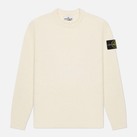 Мужской свитер Stone Island Lambswool Crewneck, цвет бежевый