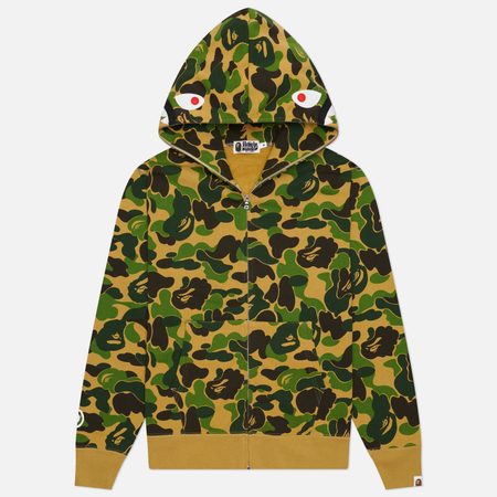 Мужская толстовка A Bathing Ape ABC Camo 2nd Shark Full Zip Hoodie, цвет камуфляжный