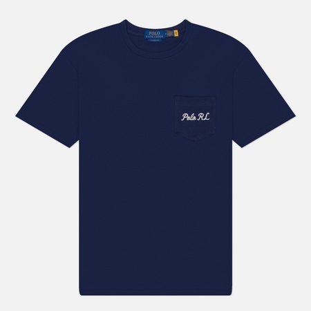 Мужская футболка Polo Ralph Lauren Classic Fit Polo Bear Jersey, цвет синий