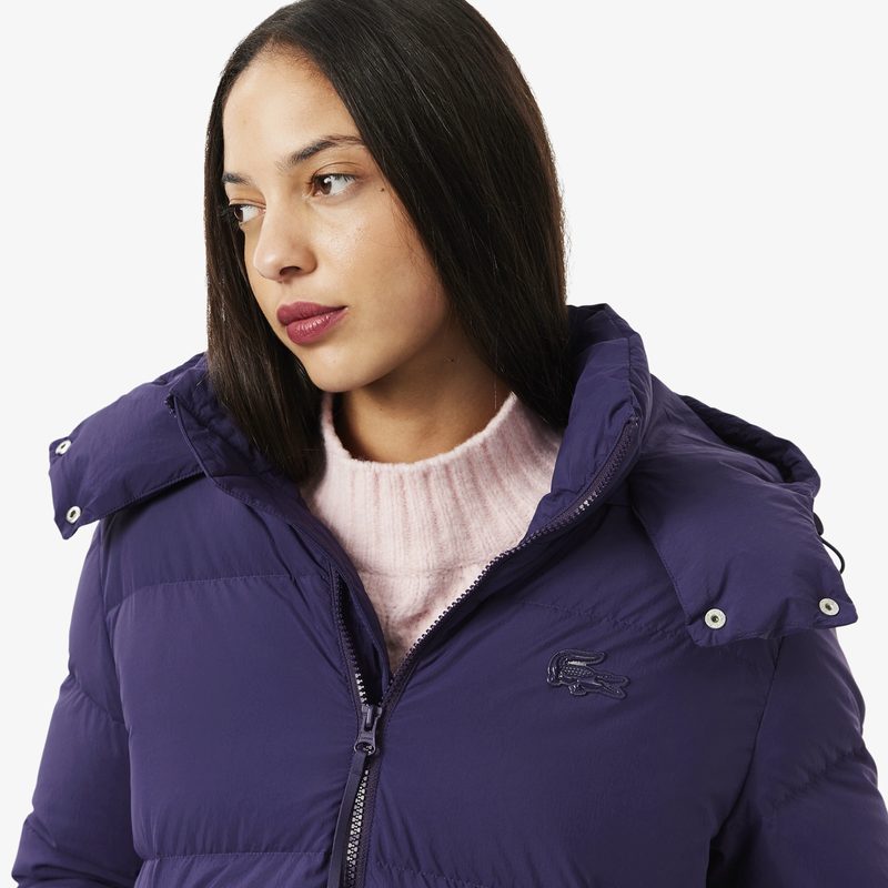 Женская короткая куртка Lacoste с капюшоном 3