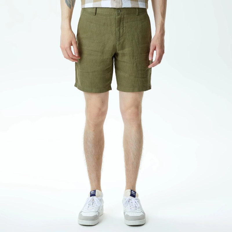 Мужские льняные шорты Lacoste стандартного кроя 3