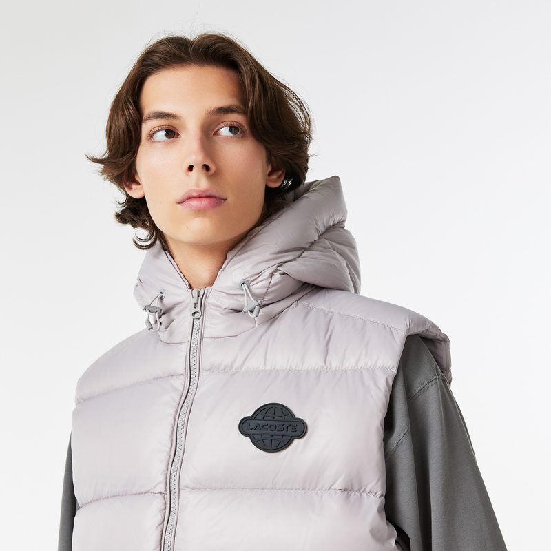 Мужская стёганая жилетка Lacoste с капюшоном 3
