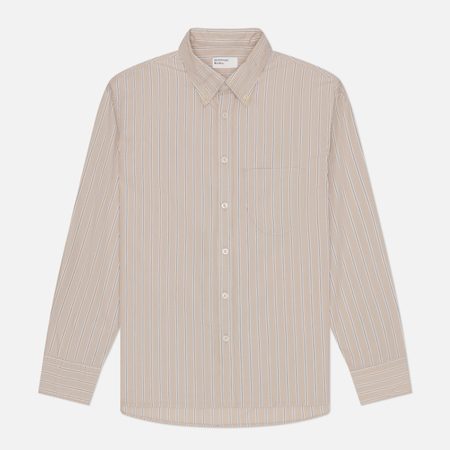 Мужская рубашка Universal Works Lazy Day Urban Stripe, цвет бежевый
