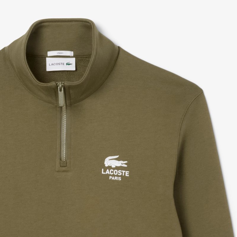 Свитшот Lacoste унисекс с застежкой-молнией с высоким воротом 5