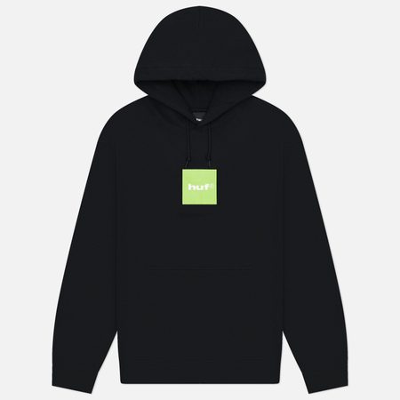 Мужская толстовка HUF Box Logo Pull Over Hoodie, цвет чёрный