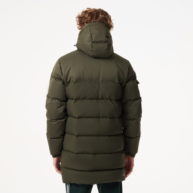 Мужской стёганый пуховик Lacoste с капюшоном 2