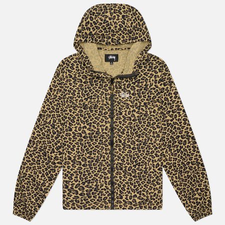 Мужская куртка ветровка Stussy Lightweight Hooded, цвет коричневый