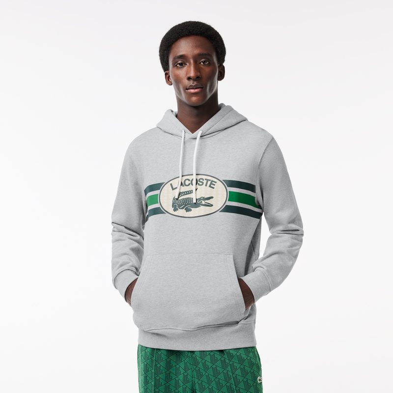 Мужское худи Lacoste свободного кроя из хлопка