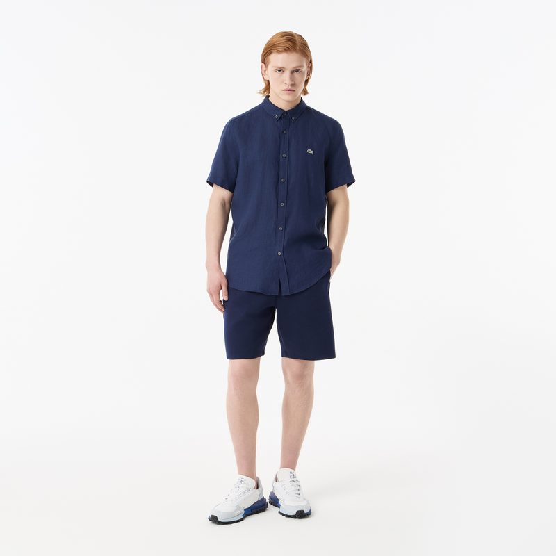 Мужская льнаная рубашка Lacoste 4