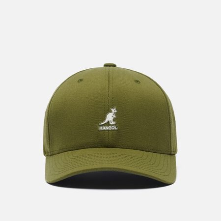 Кепка Kangol Wool Flexfit Baseball, цвет оливковый