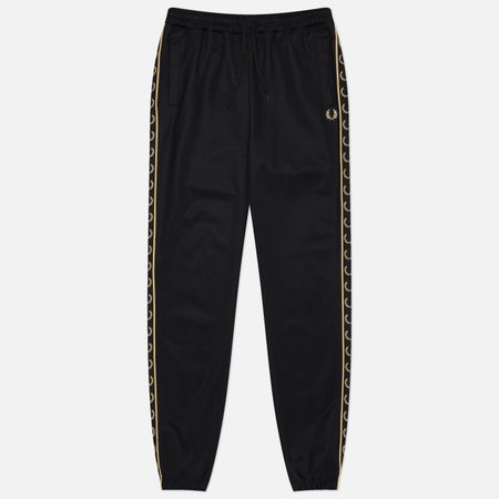Мужские брюки Fred Perry Contrast Tape Track, цвет чёрный