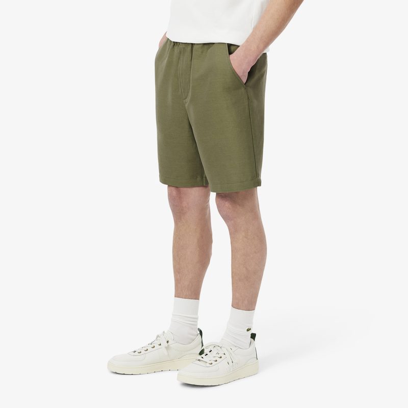 Мужские шорты Lacoste из смеси льна и вискозы 4