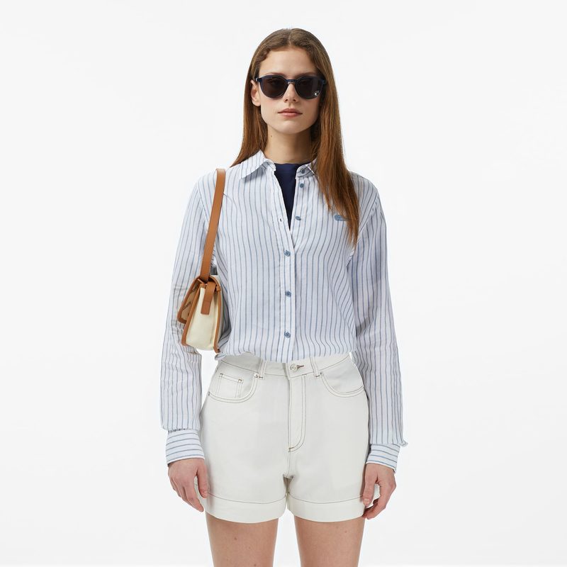 Женская рубашка Lacoste из смеси льна