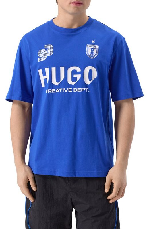 Хлопковая футболка HUGO Blue 3