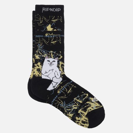 Носки RIPNDIP Lord Nermal Madness, цвет чёрный