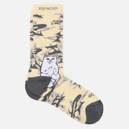 Носки RIPNDIP Lord Nermal Wire, цвет бежевый