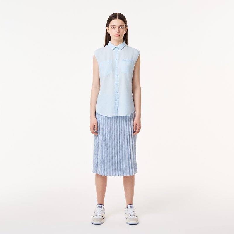 Женская рубашка Lacoste из льна и тенселя 5