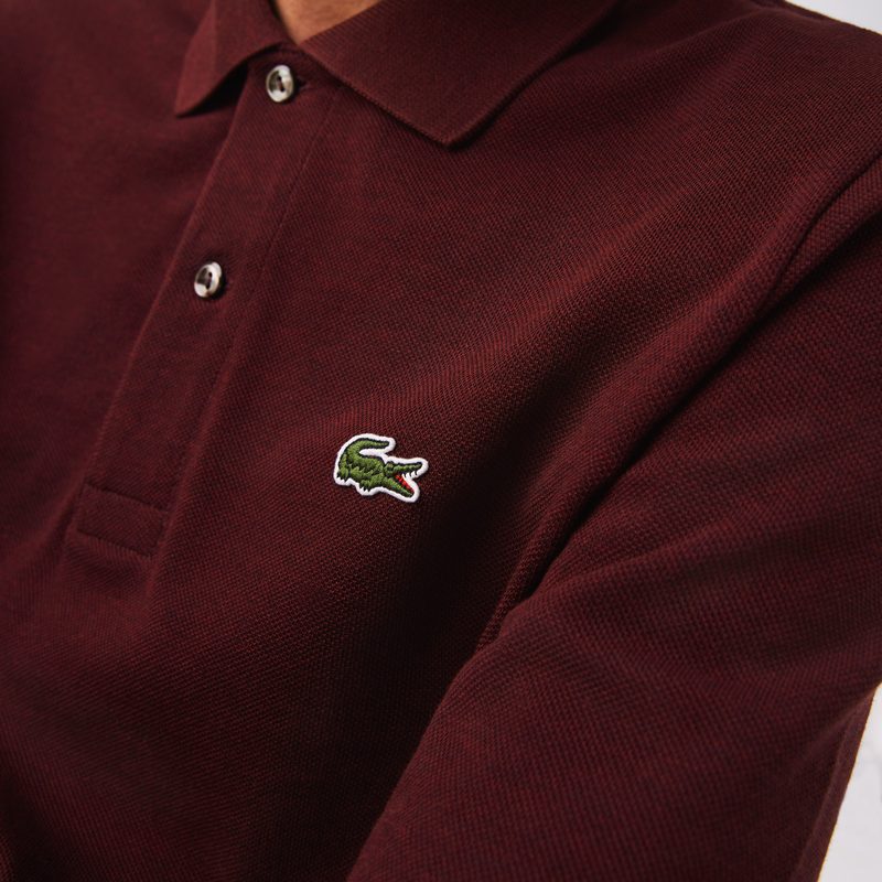 Мужское поло Lacoste L.12.21 классического кроя с длинным рукавом 5