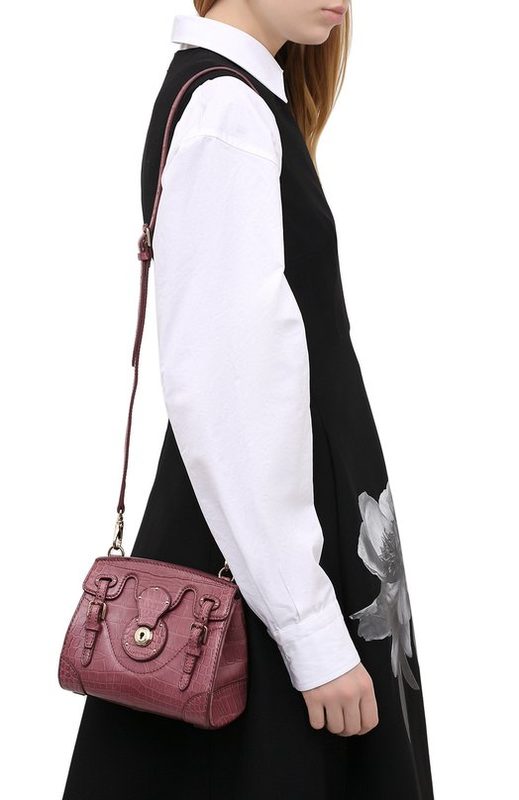 Сумка Ricky 18 из кожи крокодила Ralph Lauren 5