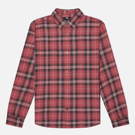 Мужская рубашка Stussy Beach Plaid, цвет красный