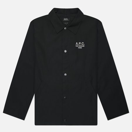 Мужская куртка ветровка A.P.C. Regis Lightweight, цвет чёрный