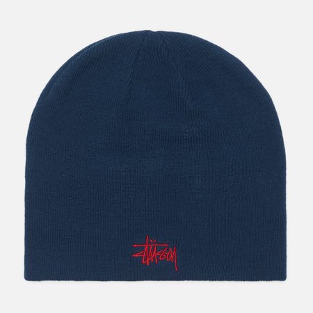 Шапка Stussy Basic Stussy Skullcap, цвет синий