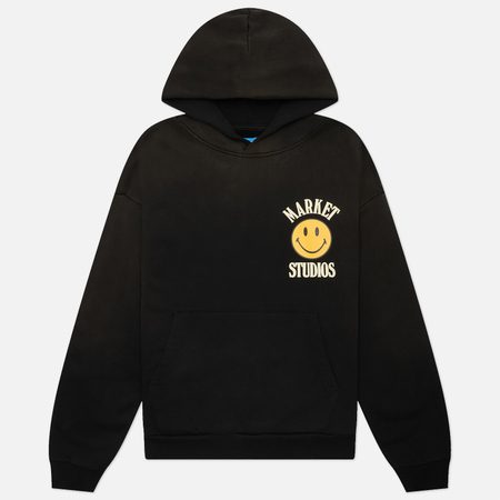 Мужская толстовка MARKET x Smiley Upside Down Lockup Hoodie, цвет чёрный