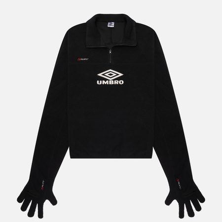 Мужская толстовка Umbro Fazi Gloved Polartec Fleece, цвет чёрный