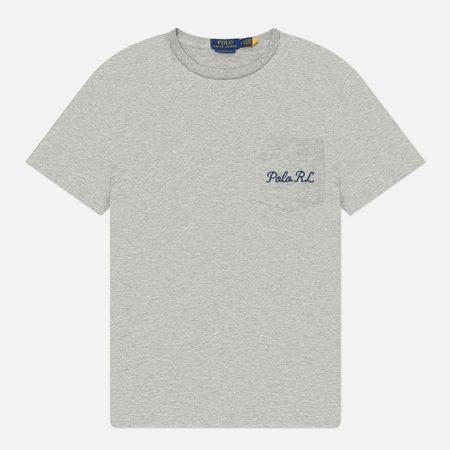 Мужская футболка Polo Ralph Lauren Custom Slim Fit Polo Bear Jersey, цвет серый